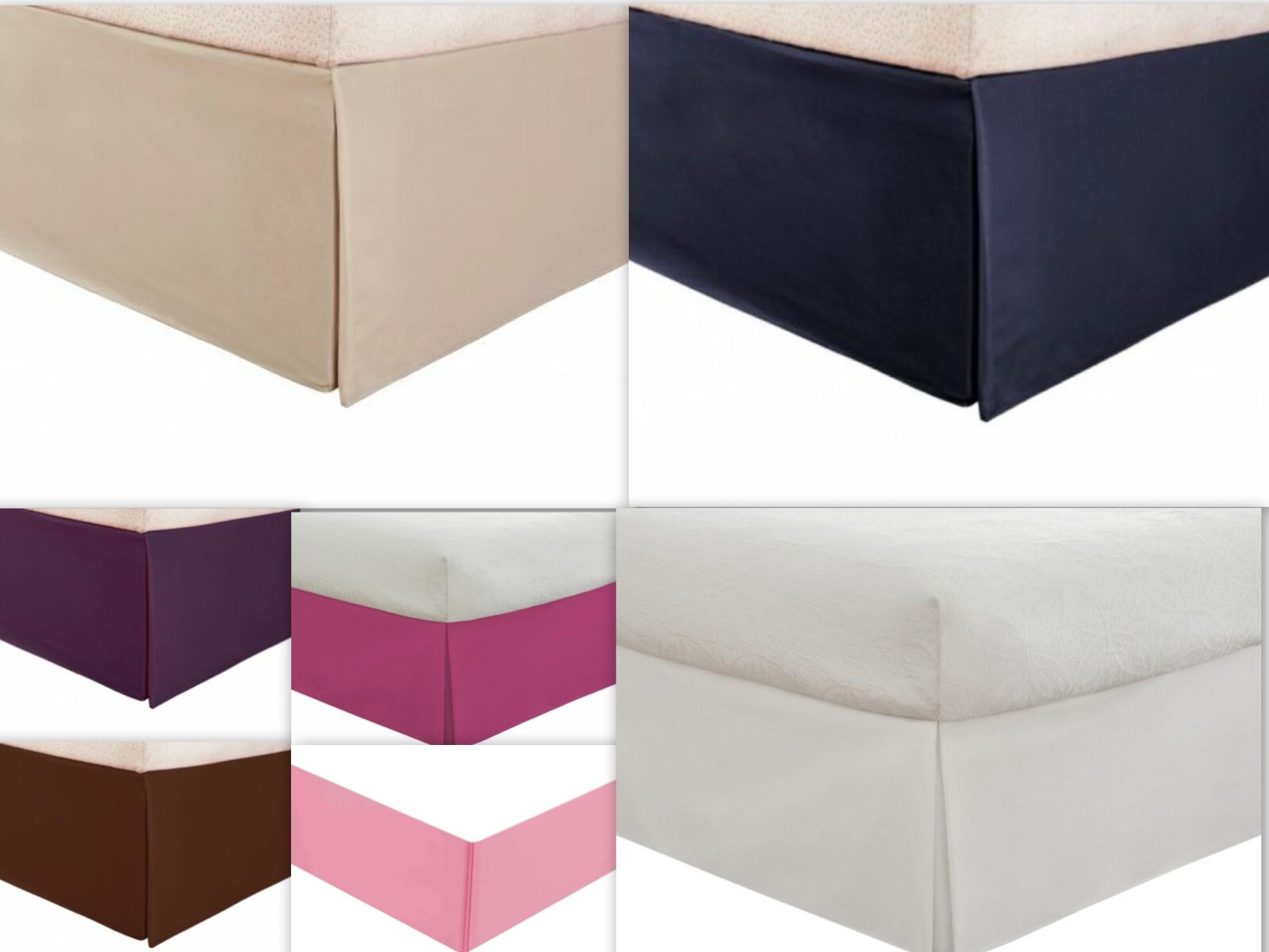 Empire Tailored Bed Skirt Solid Dust Ruffle All sizes & Colors Sale!