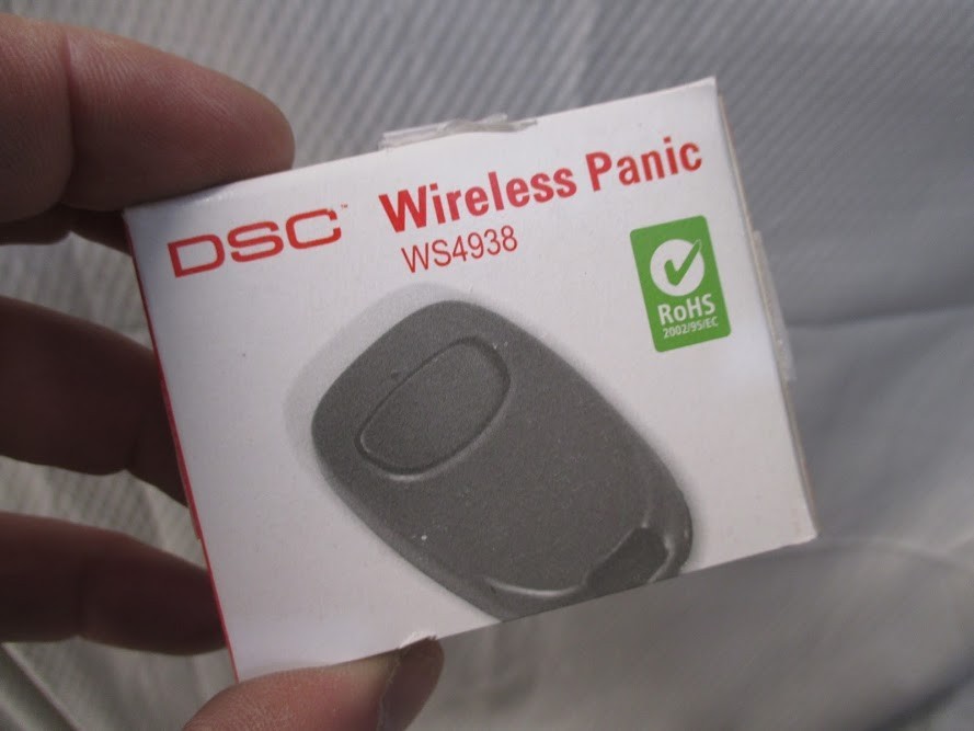 DSC WS4938 Single Button Wireless Panic Remote with Neck Strap & Clip