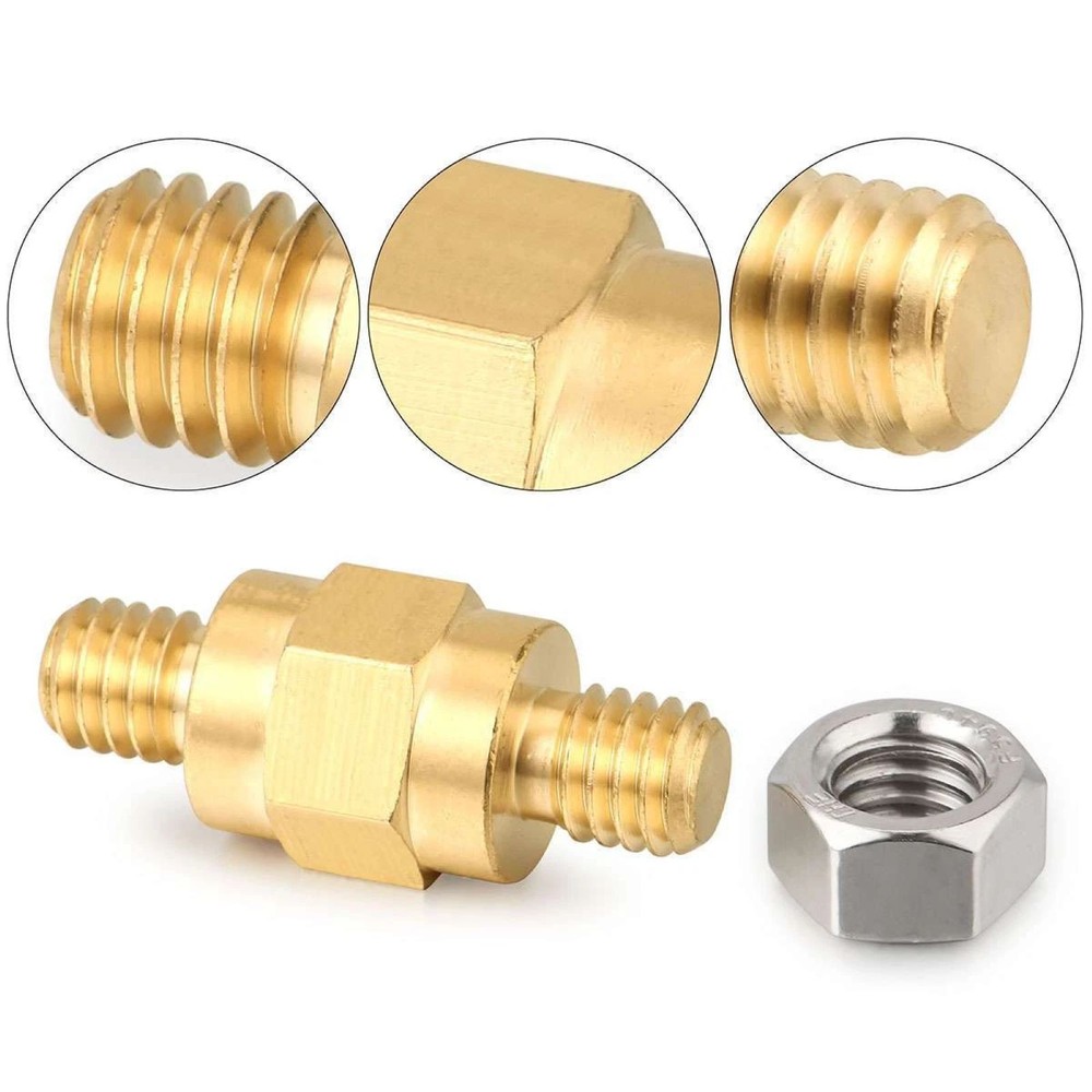 2 Set anti-rust, anti-corrosion Side Post Brass Stud Bolt Adapter Extender Screw