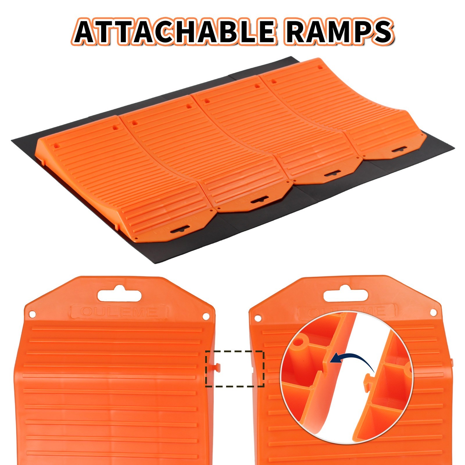 4-Pack Tire Saver Ramps, with Anti-Slip Pads and Carry Bag, Tire Protector Ramps