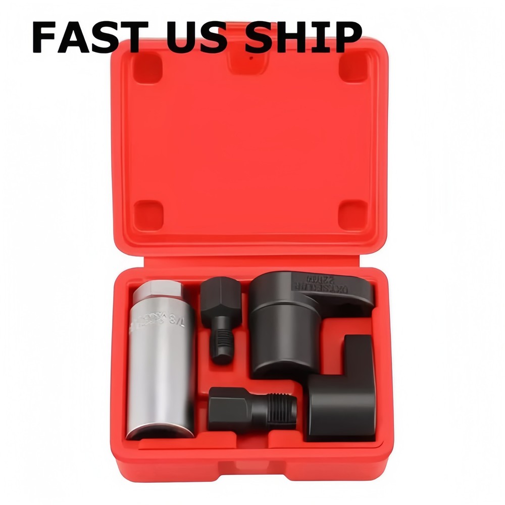 5Pcs Oxygen Sensor Socket Vacuum Wrench O2 M12 M18 Tool Renew Thread Chaser Set