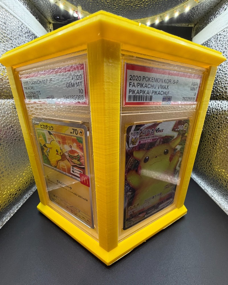 Rotating STACKABLE Card Display - PSA rotating hexagon