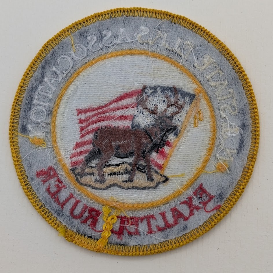 NJ State Elks Association Exalted Ruler Patch American Flag Elk Fraternal Order