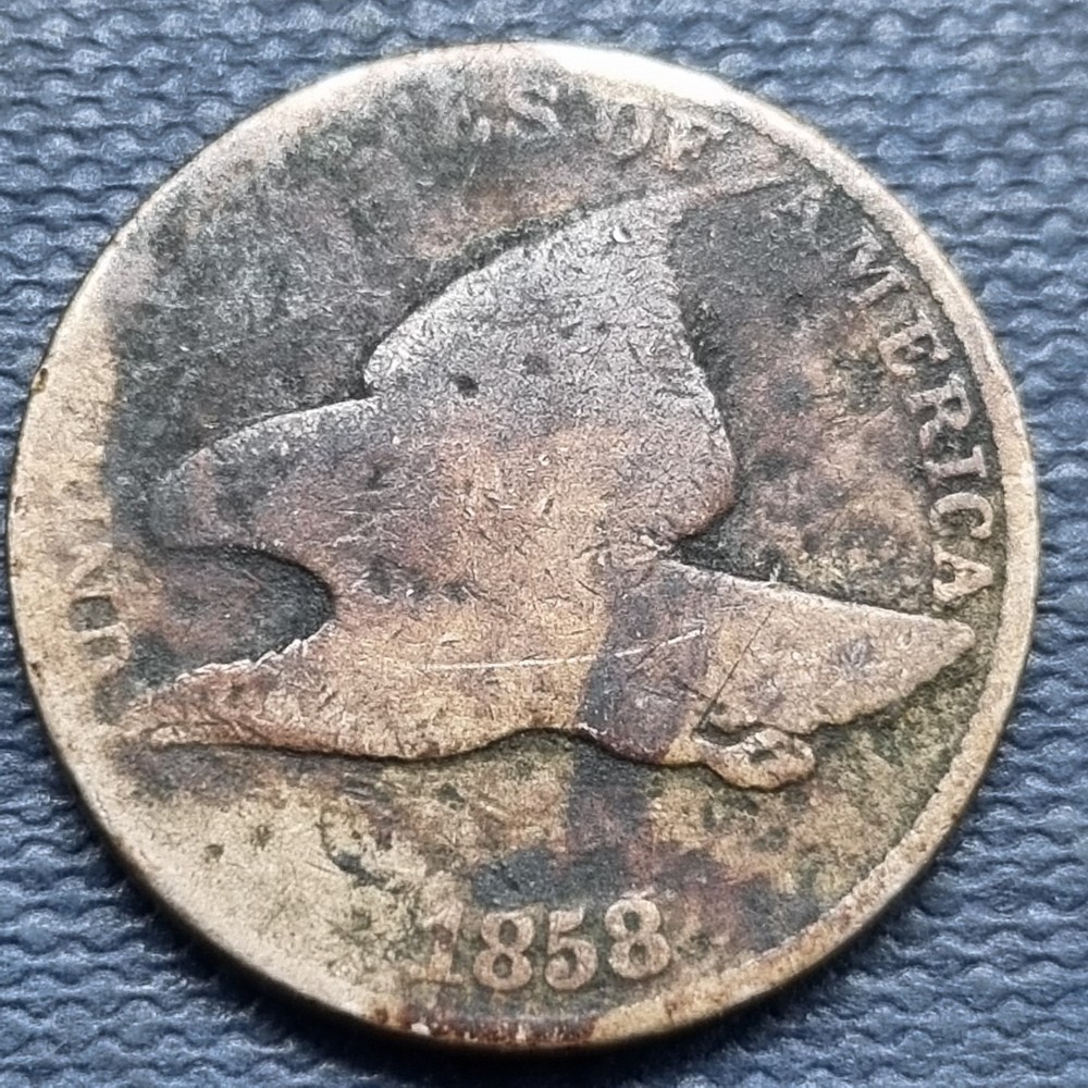 1858 Flying Eagle Cent 1c Circulated #101087