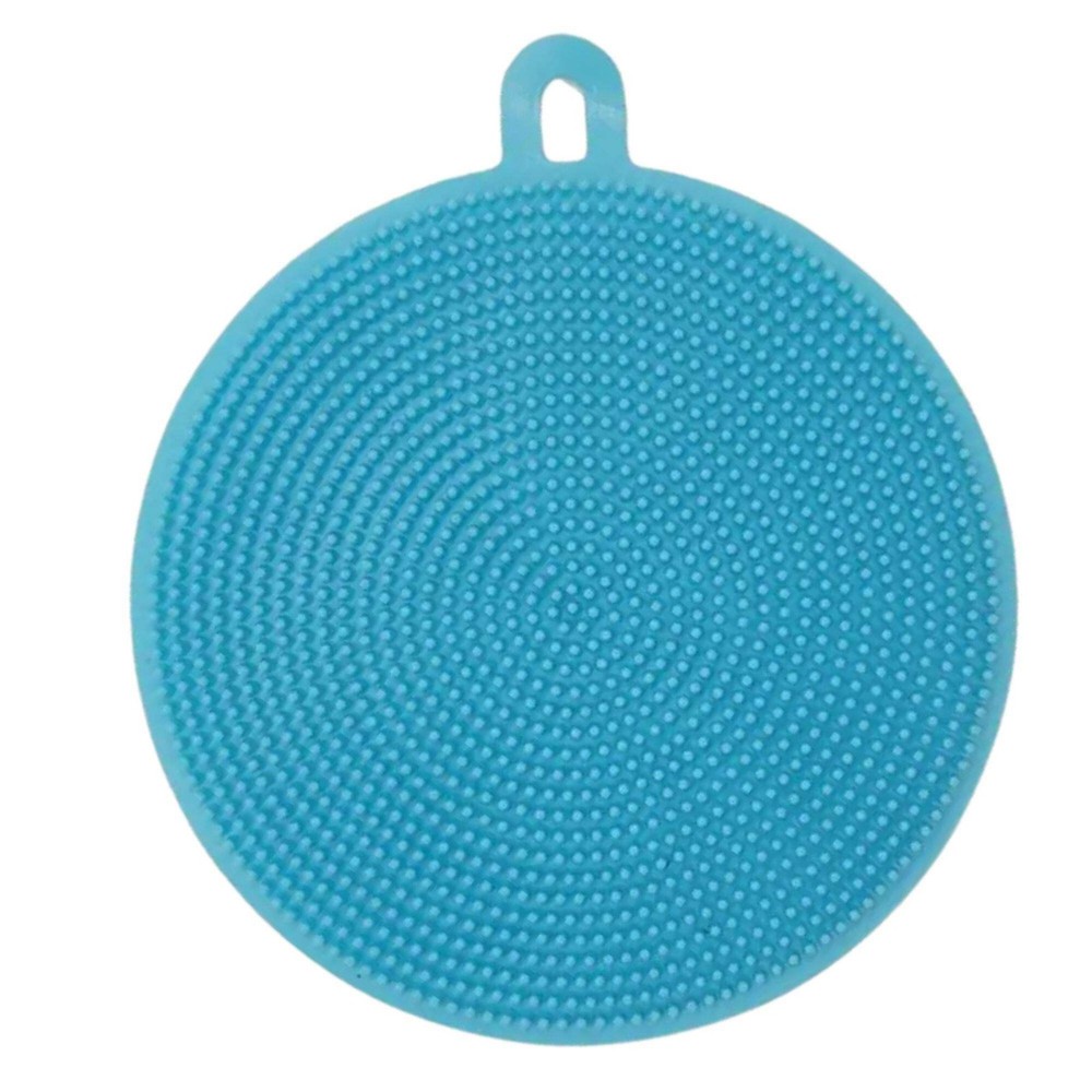4.3" Round Silicone Sponge Scrubber: 1 Pack