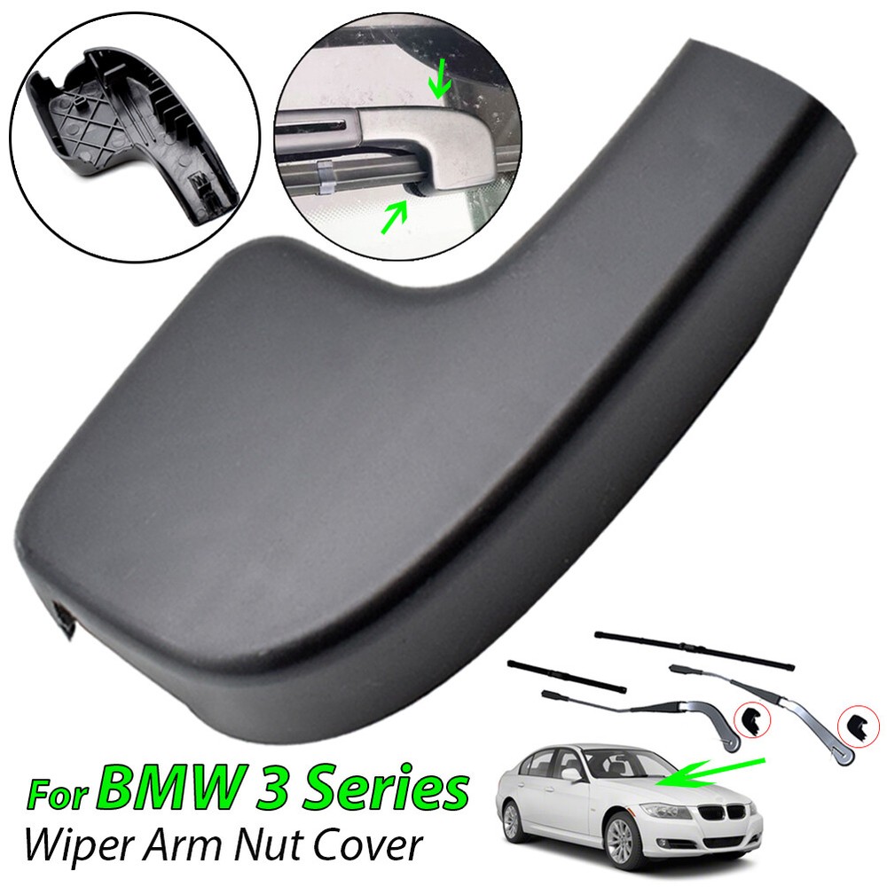 2 For BMW E90 E91 E92 E93 Front Left & Right Cover Wiper Arm Nut Windshield Caps