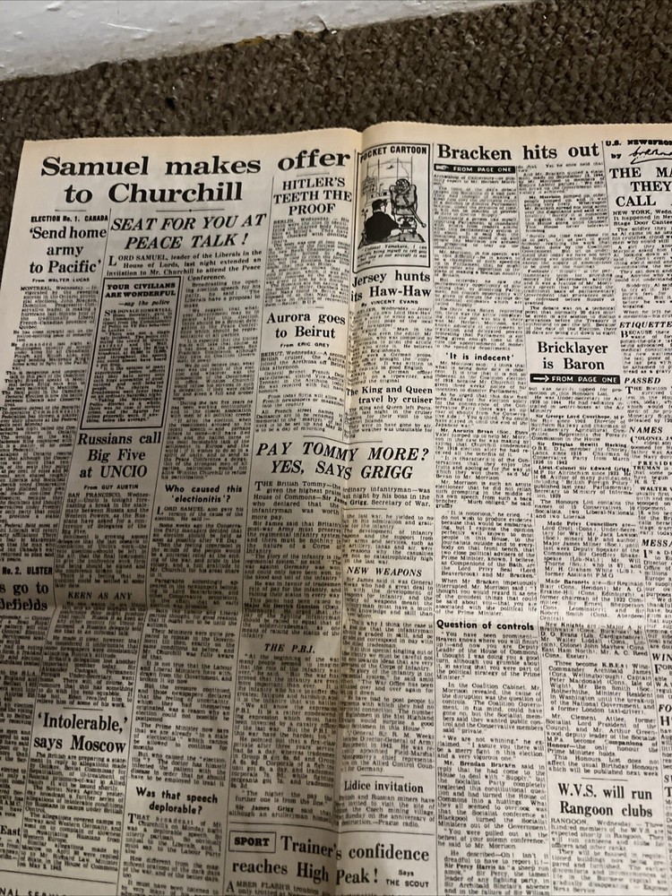 WW2 -DAILY EXPRESS -June 7,,1945