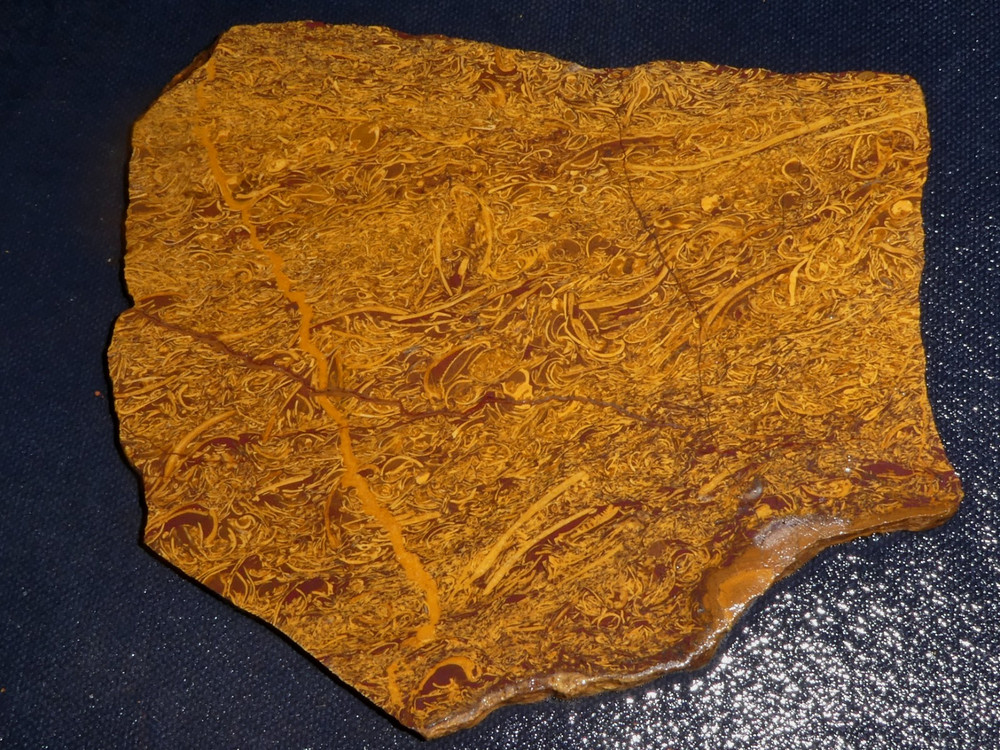 Script stone-Cobra Jasper slab-5 3/8 "x 4 1/2 " -cabbing-rough-display