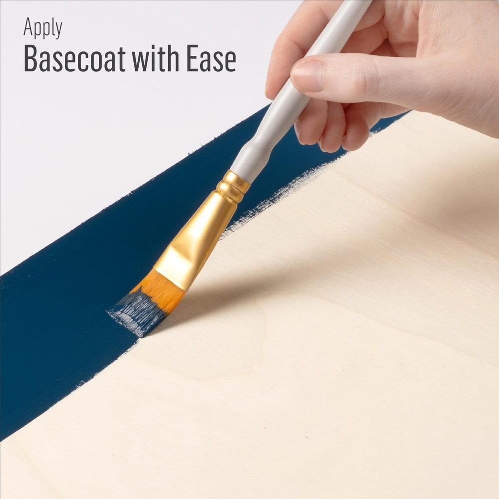 Versatile Brown Nylon Brush Set- 3 Brushes for Perfect Basecoating