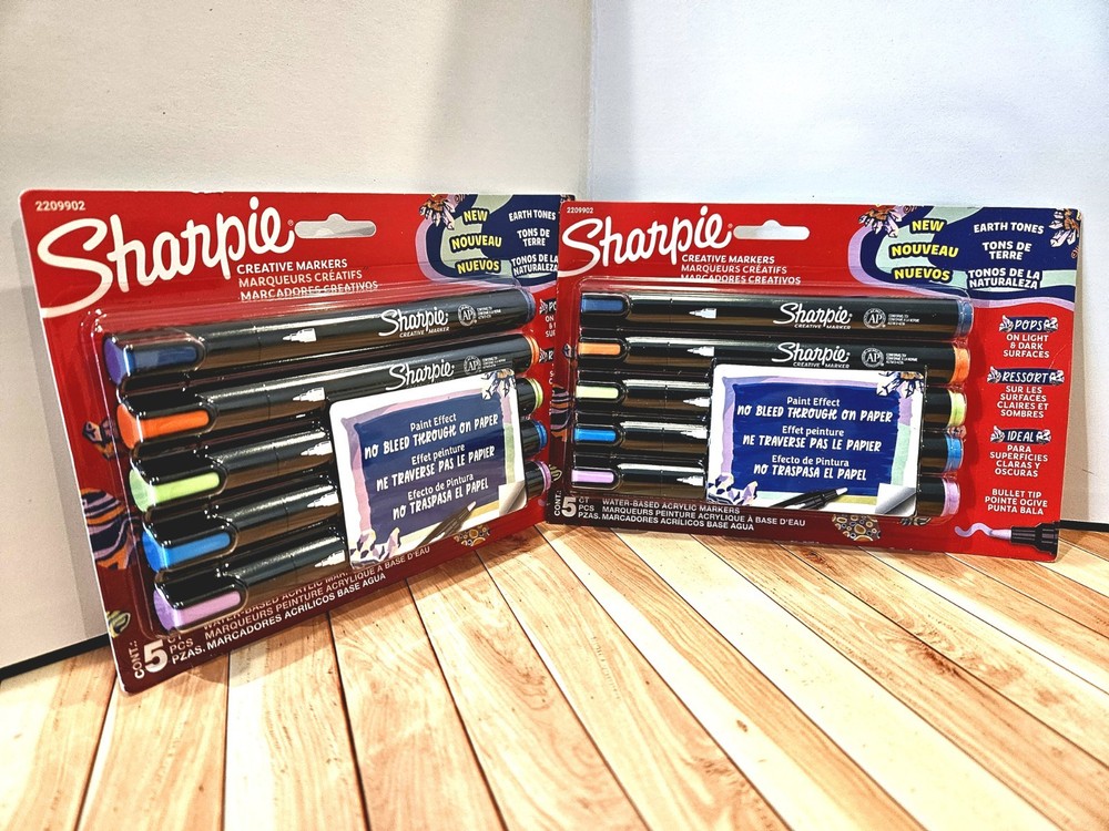 Sharpie Creative Markers: 5-Pack Multicolor Set in Earth Tones (2 Packs)