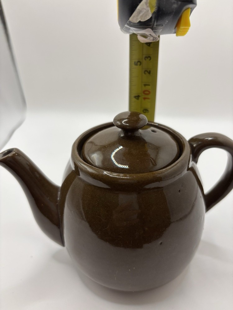 Brown Single Cup Teapot - Dark Brown Earthenware