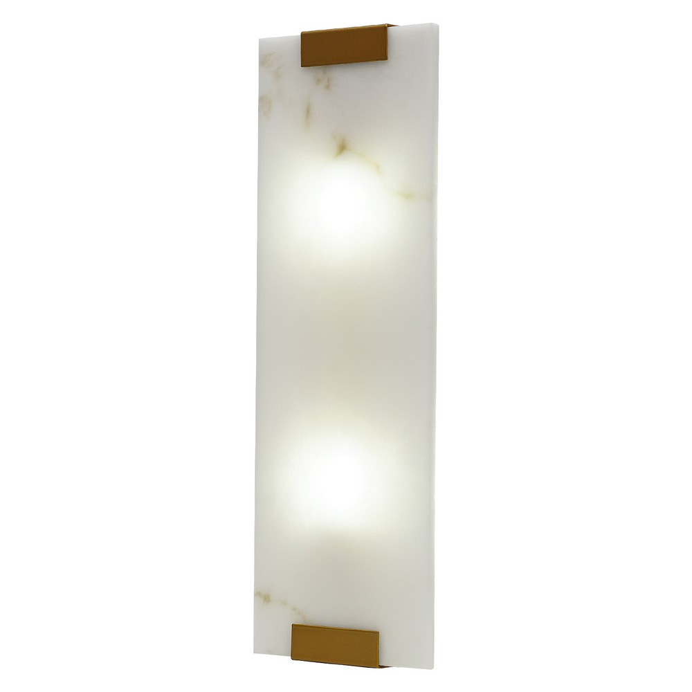 Rectangular G9 Light Wall Lamp Hand-Carved Alabaster Sconce Bedroom Kitchen US