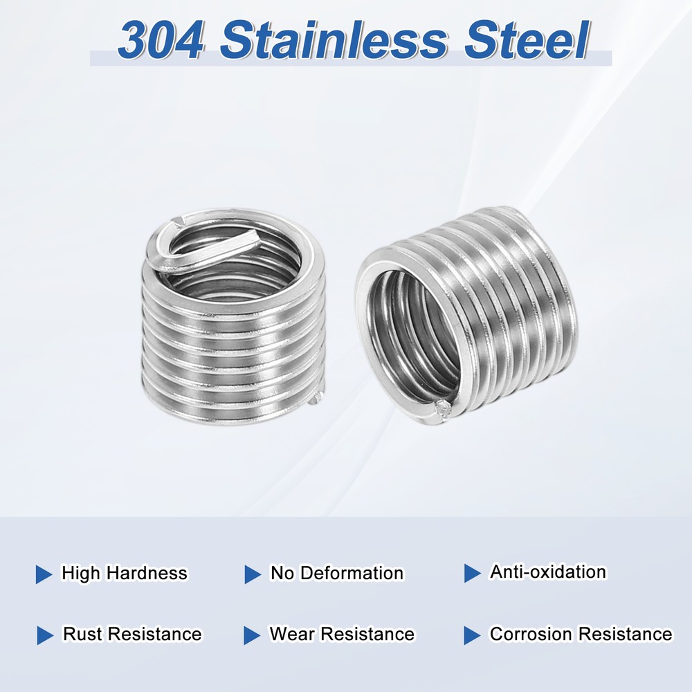 20pcs Wire Thread Inserts 3/8-16 UNC 1.5D 14.2mm Helical Threaded Sleeve