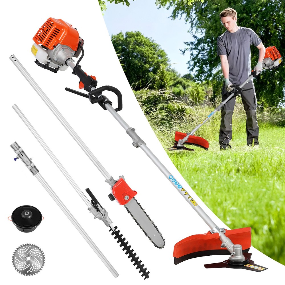 5-in-1 Multi-Functional Trimming Tools Gas Hedge Trimmer 52CC 2-Strok Weed Eater
