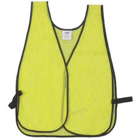 Condor 4Cwe2 High Visibility Safety Vest, Polyester Mesh, Hook-And-Loop