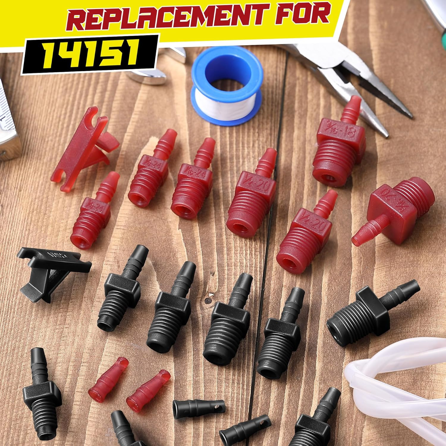 Master Cylinder Bleeder Kit Complete Brake Bleeder Kit with 22 in Clear Hose, Cl