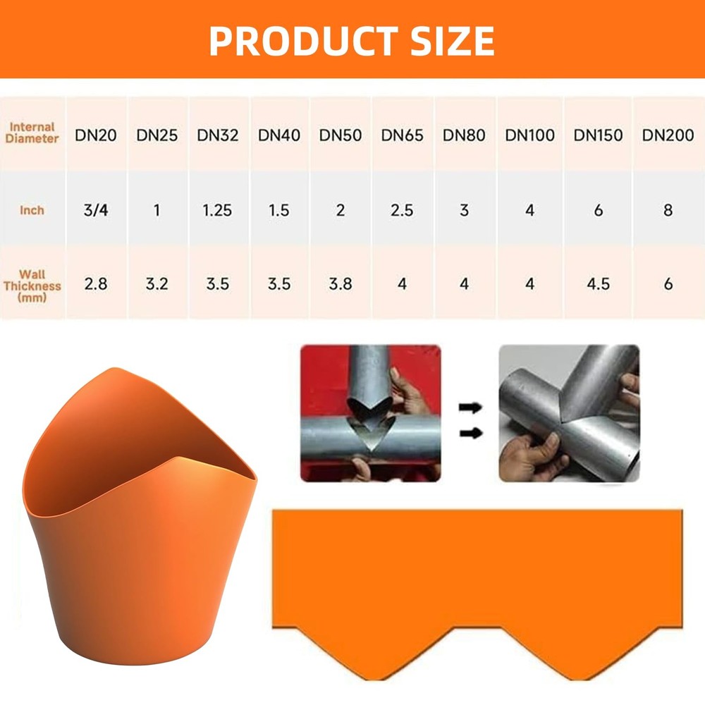 10 Pcs Pipe Saddle Template Cutting Guide Set, Precision Wrap Around Pipe Not...
