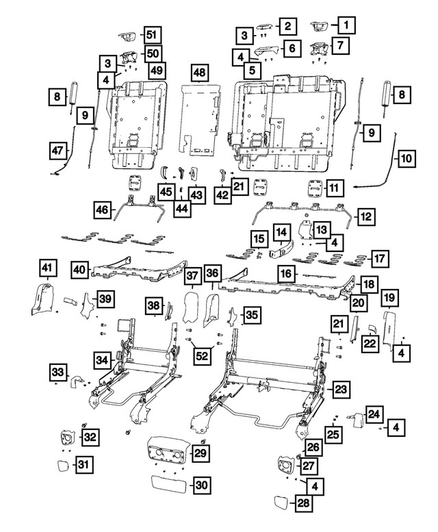 Genuine Mopar Seat Release Handle Left 1xt81dx9ae