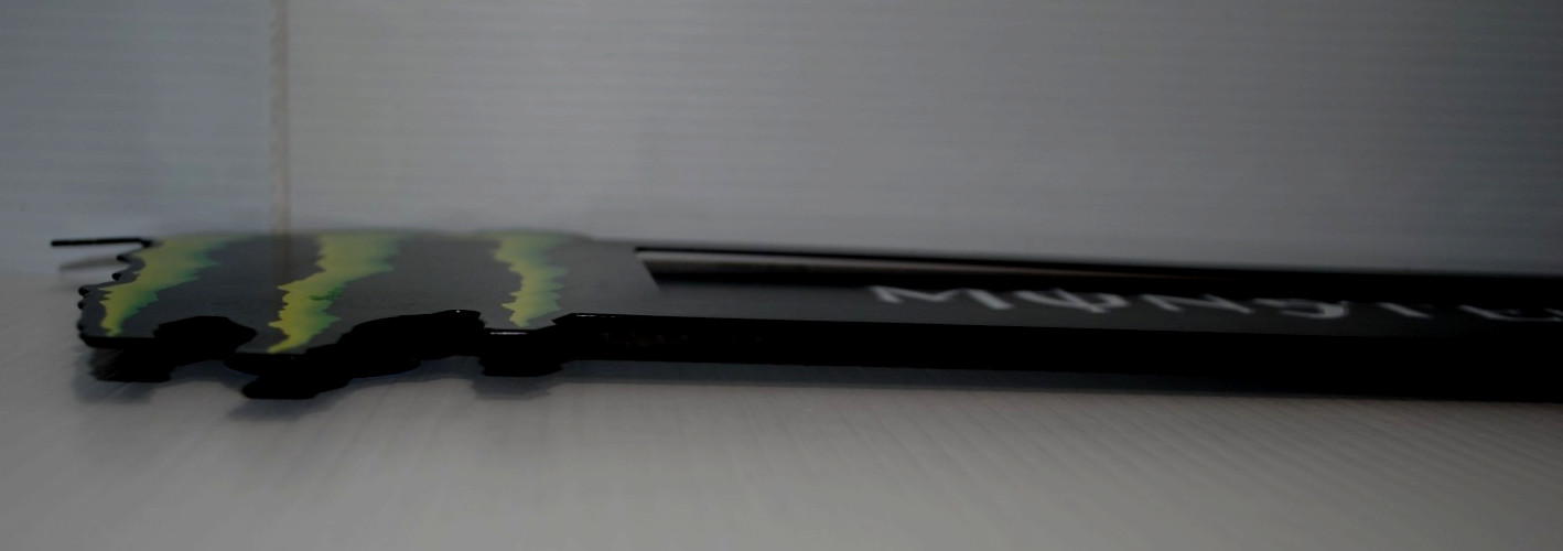 monster energy double sided metal sign