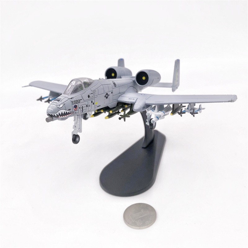 Wltk USAF A-10A Thunderbolt II Attack Plane Shark Painting 1/100 Diecast Model