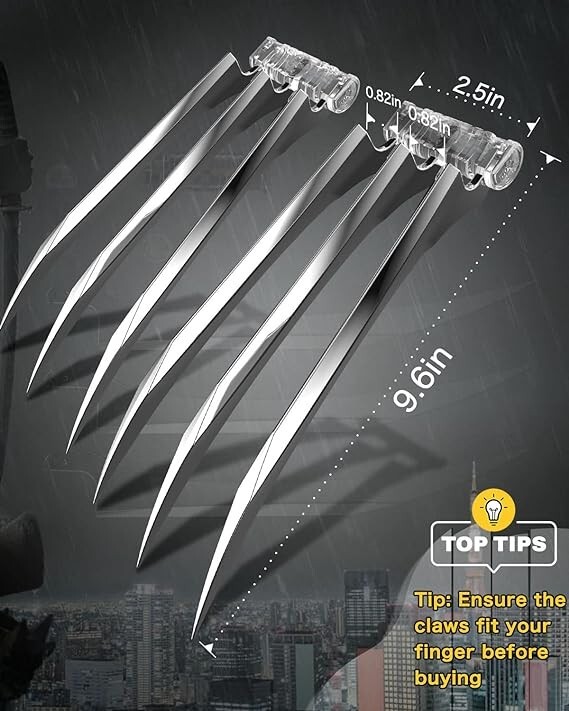One Pair of Stainless Cosplay Steel Wolverine Claws