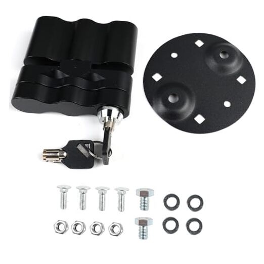 RX-LOX-PM Pack Mount Lock with Key – Compatible with Gasoline Pack, Black
