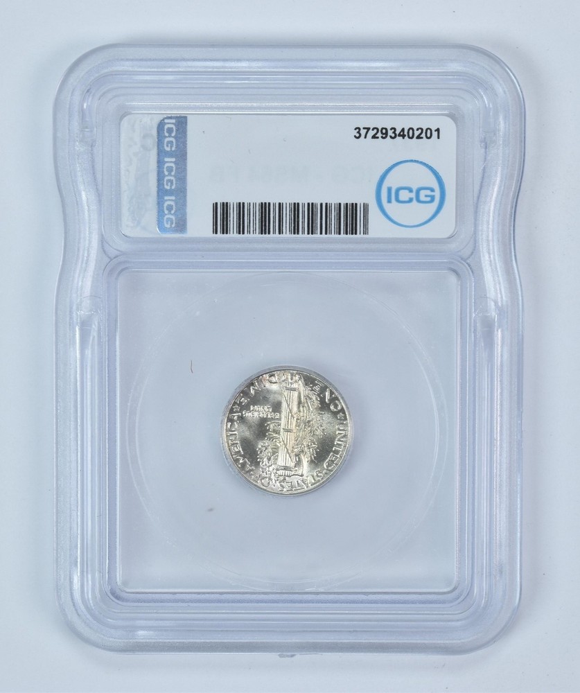 1937 Mercury Dime MS64 FB ICG