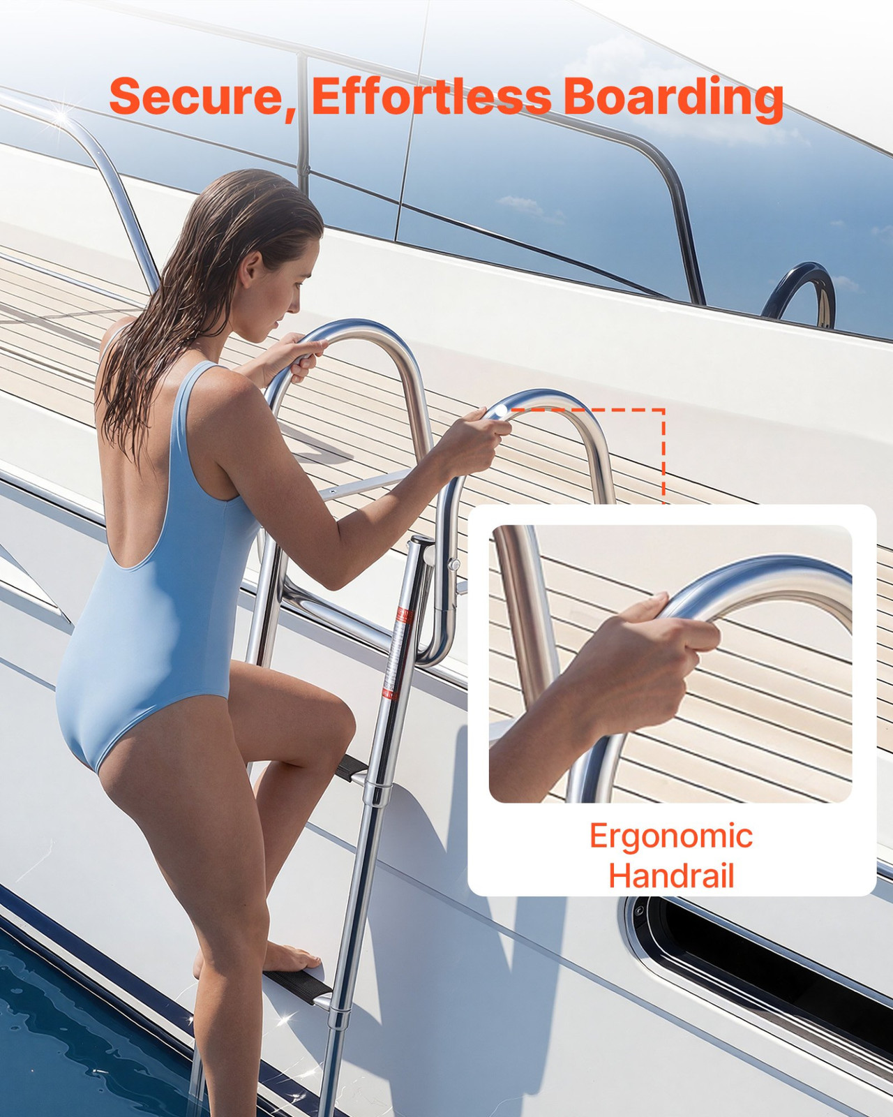 Boat Ladder, 3 Steps, Pontoon Boats