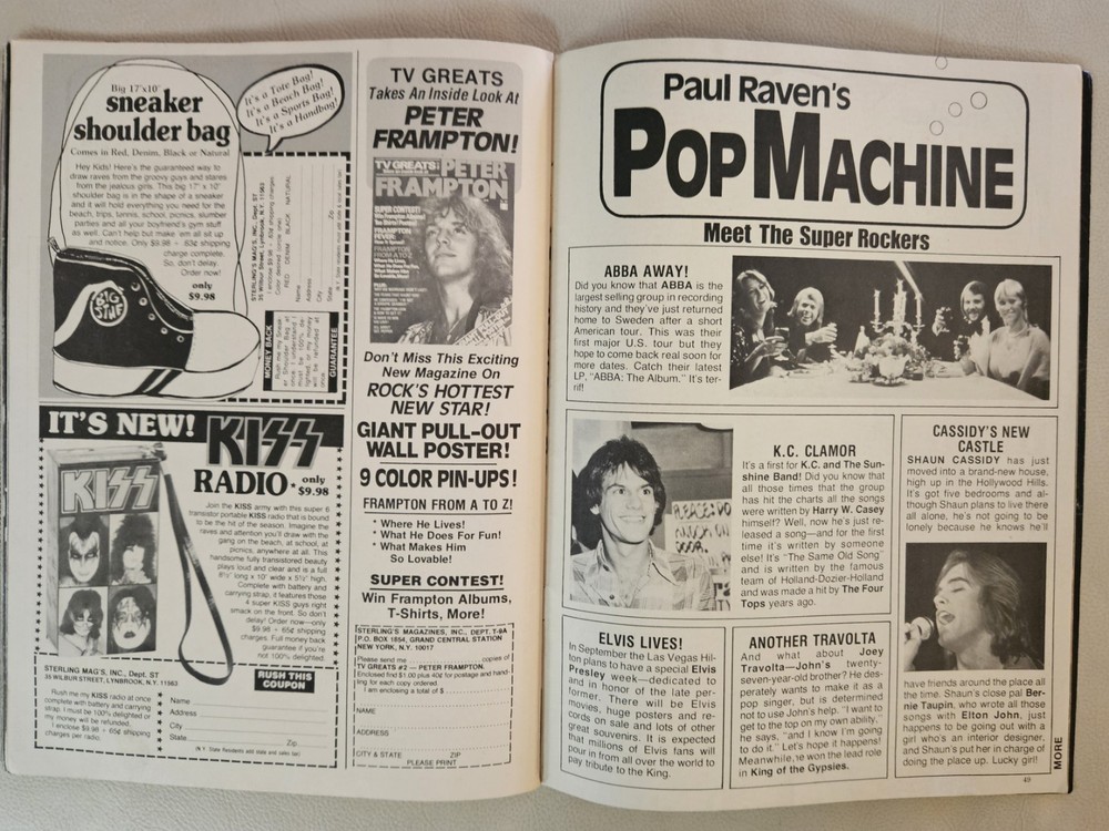 TV SUPERSTAR KISS PINUP BOOK 1978