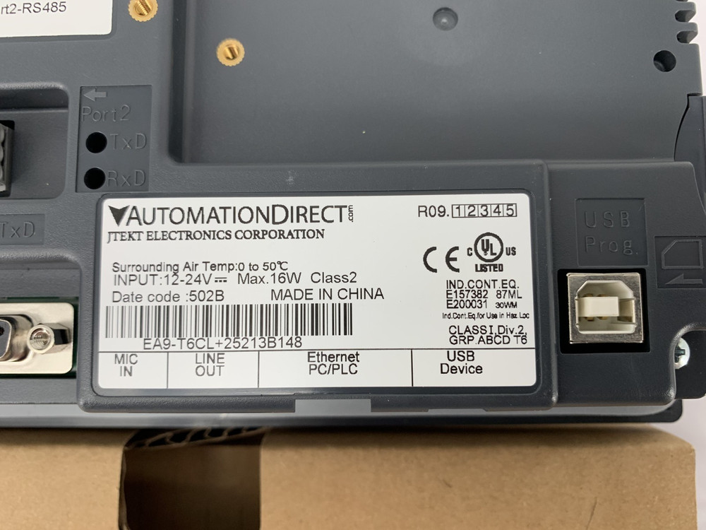 Automation Direct EA9-T6CL 6" Color TFT LCD Touchscreen Operator Interface