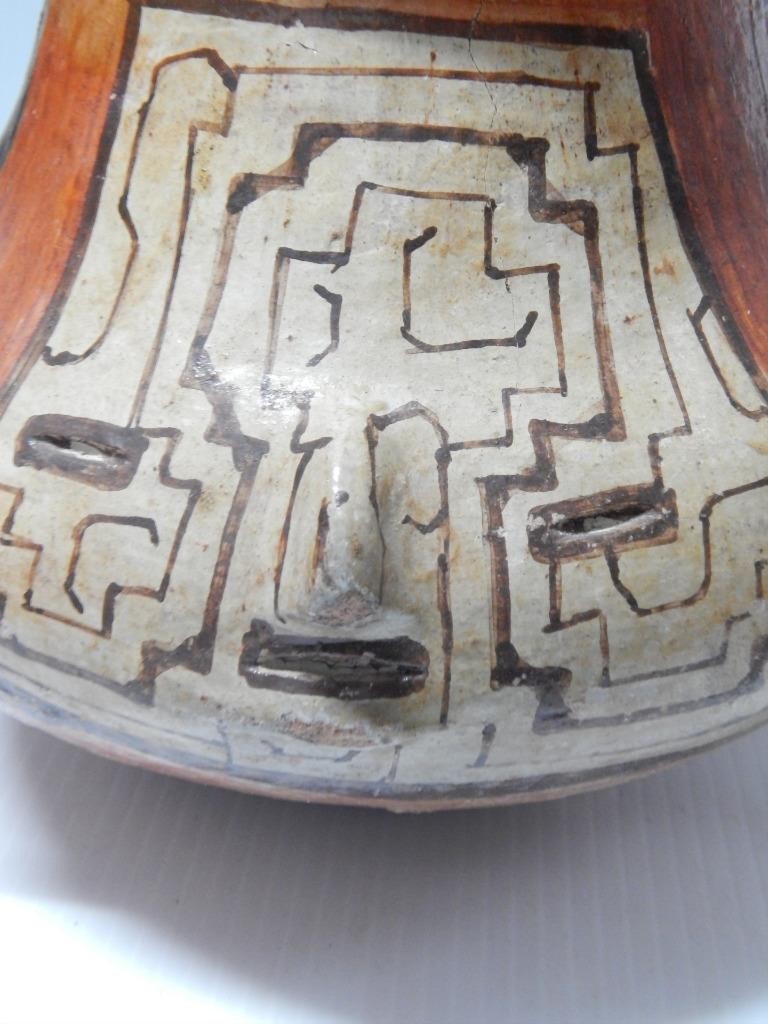 LARGE FIGURAL AMAZON SHIPIBO PERU POT POTTERY - EARLY EXAMPLE ANITIQUE VINTAGE