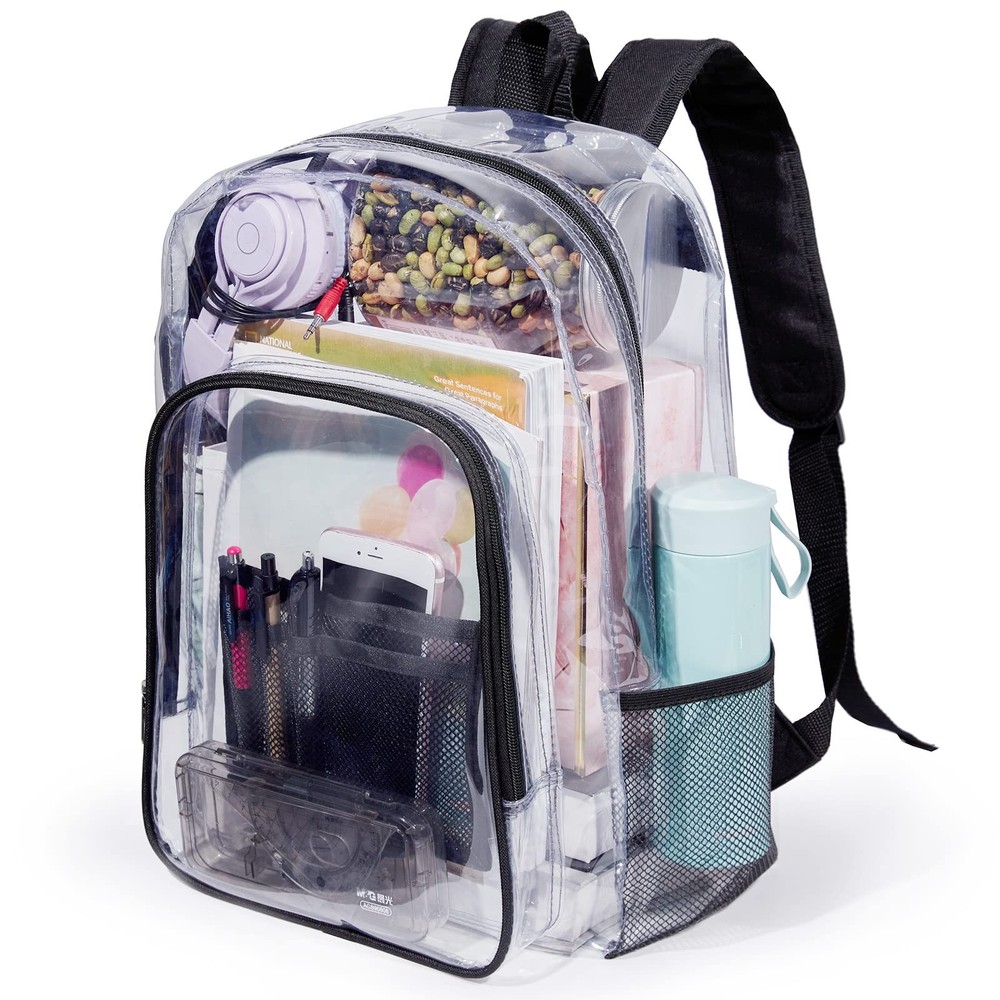 Clear Backpack, Transparent Backpack Heavy Duty PVC See Through Backpacks Cle...