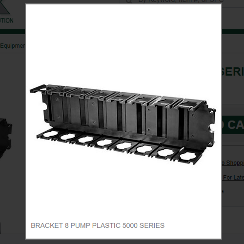 BRACKET 8 PUMP PLASTIC 5000 SERIES, # 21000-325A