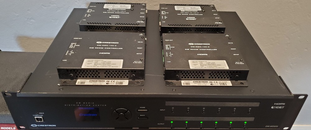 Crestron Electronics DM-MD6X6 DigitalMedia Distribution & 4 DM Room Controllers