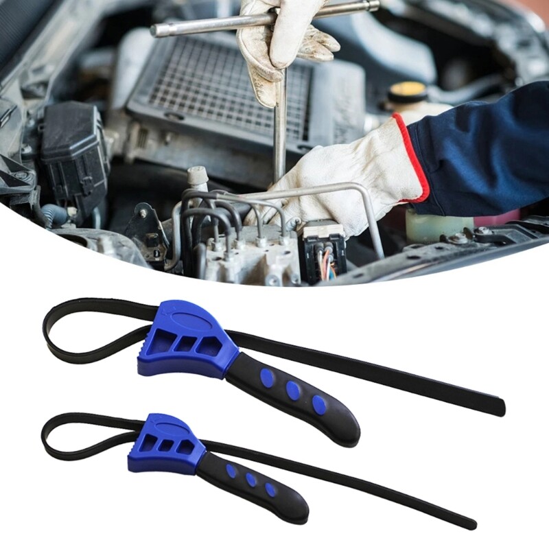 2Pcs Strap Wrench Set Rubber Strap Wrench Strap Wrench Multifunction