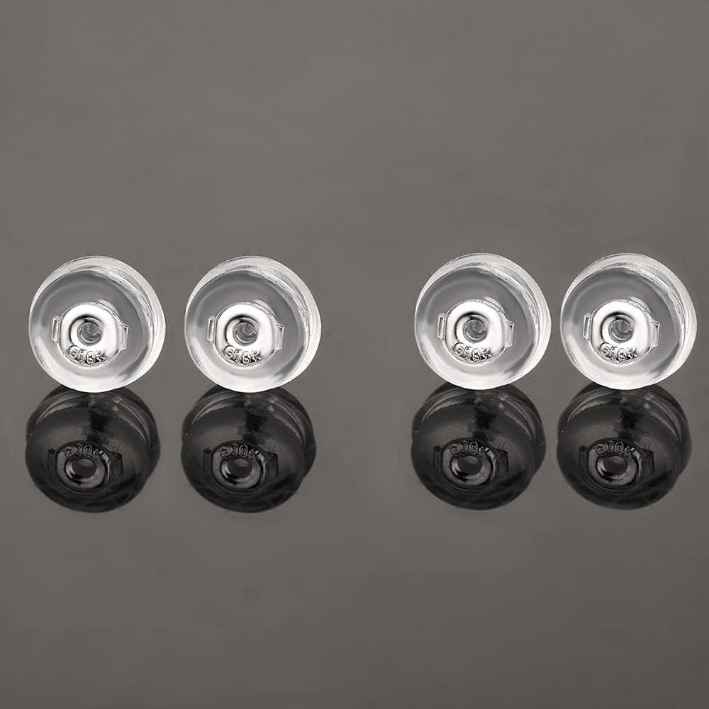Silicone Earring Backs Replacement | Comfortable Rubber Earring Backings for ...