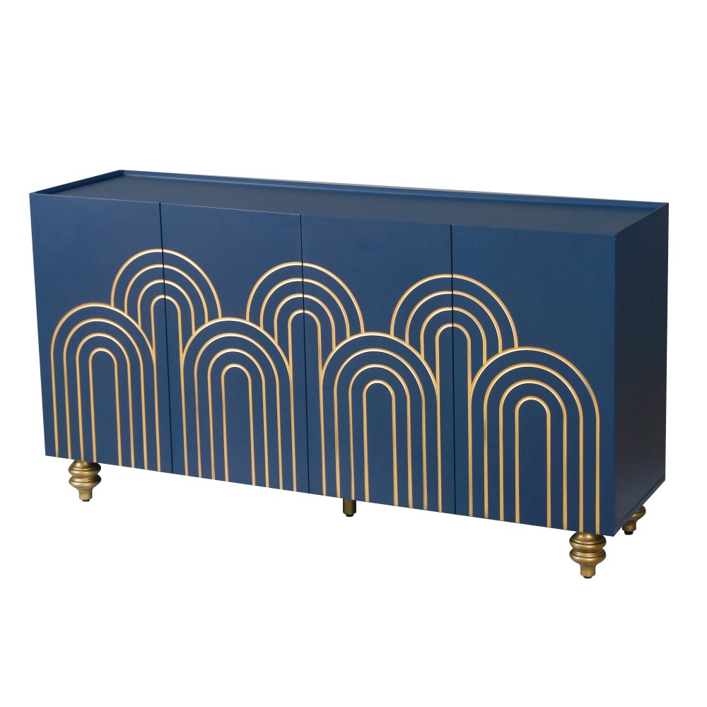 Sideboard with Storage Capacity Features Four Doors Includes Adjustable Shelves