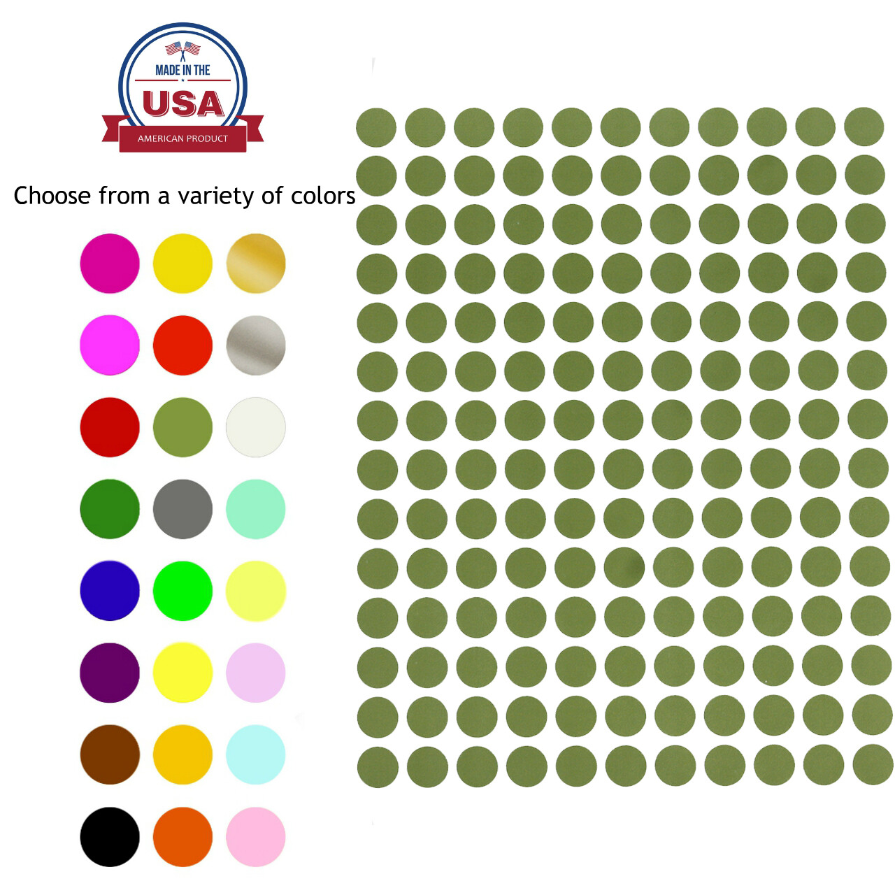 Color Coding Stickers 3/8" Rounded Labels Small Dots 0.375 Inch Circular 10mm