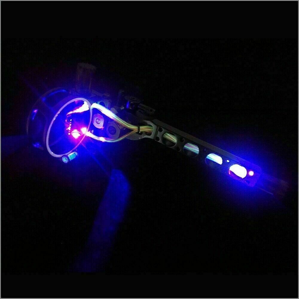 Compound Bow Sight White LED Screw Diameter 5.9mm for Archery Bow Target Hunting