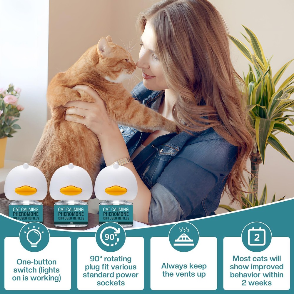 Cat Calming Diffuser 6 in 1 Multicat Pheromones Diffusers Green