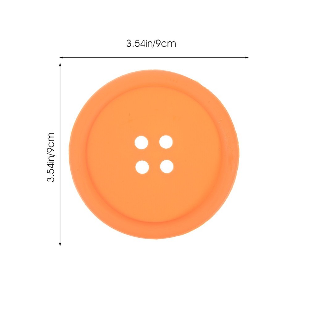 4 Pcs/Pack Silicone Cup Pad Insulation for Hot Dishes Button Shape Mat Pads