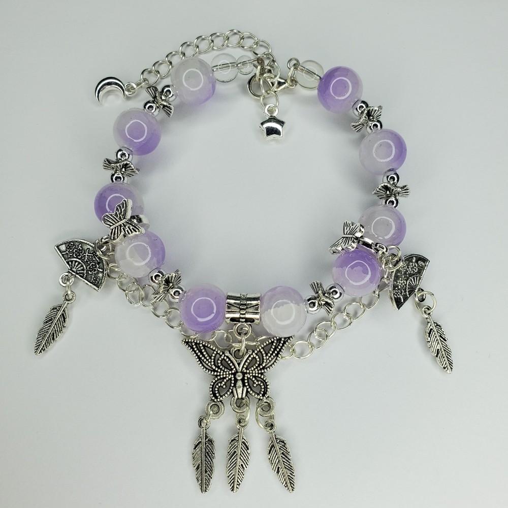 Hand crafted artisan unique gemstone bracelet