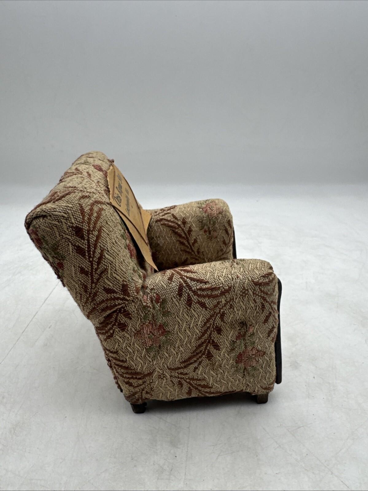 Vintage Advertising 1940s Ladysmith Wisconsin Miniature Chair Upholstered Otis