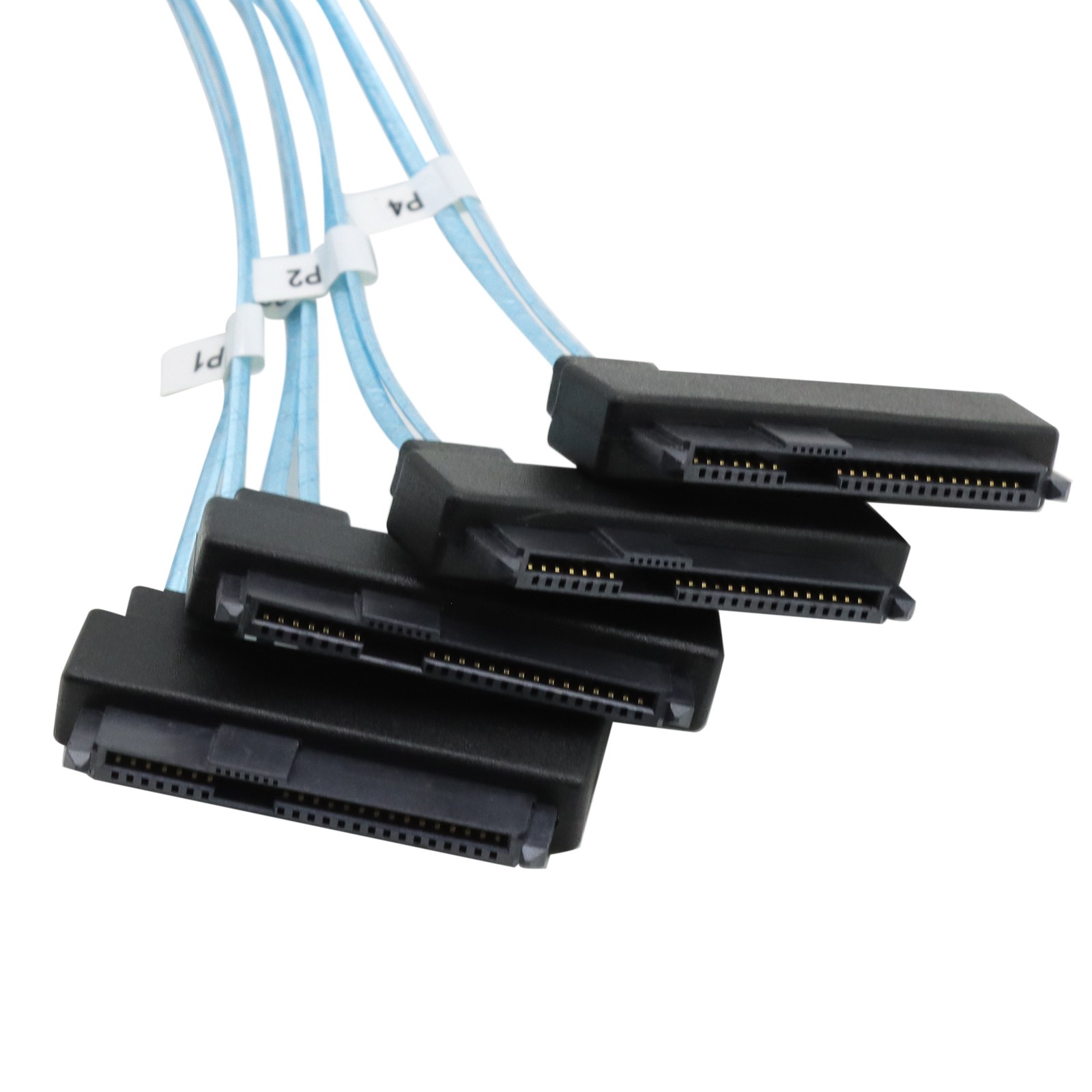 2*Mini SAS HDD SFF-8643 to 4 SFF-8482 Connector with Power Port Hard Drive 1M US