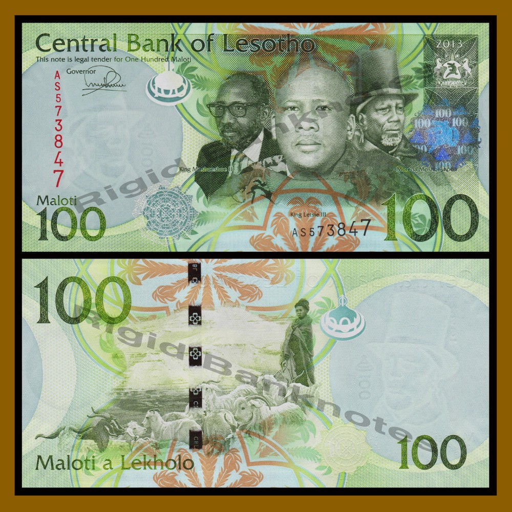 Lesotho 100 Maloti, 2013 P-24b Unc