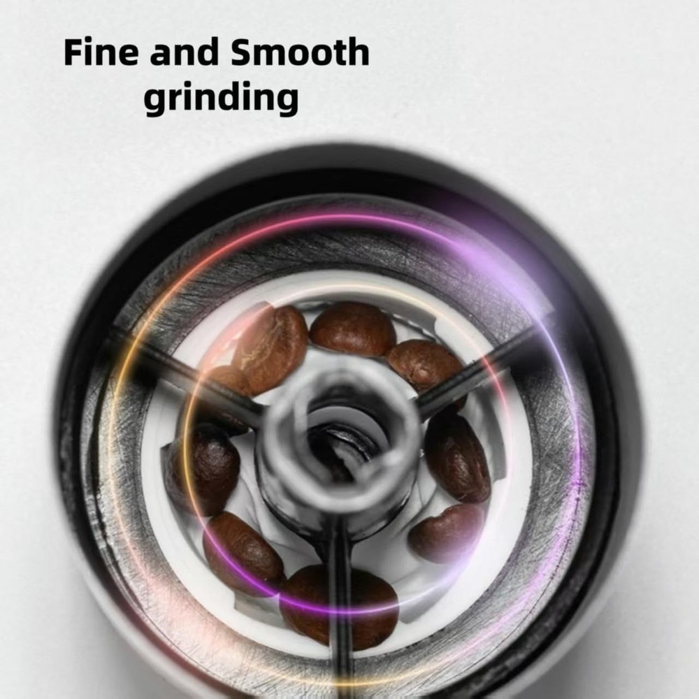 Portable Manual Coffee Grinder, Adjustable Settings, Handheld Coffee Bean