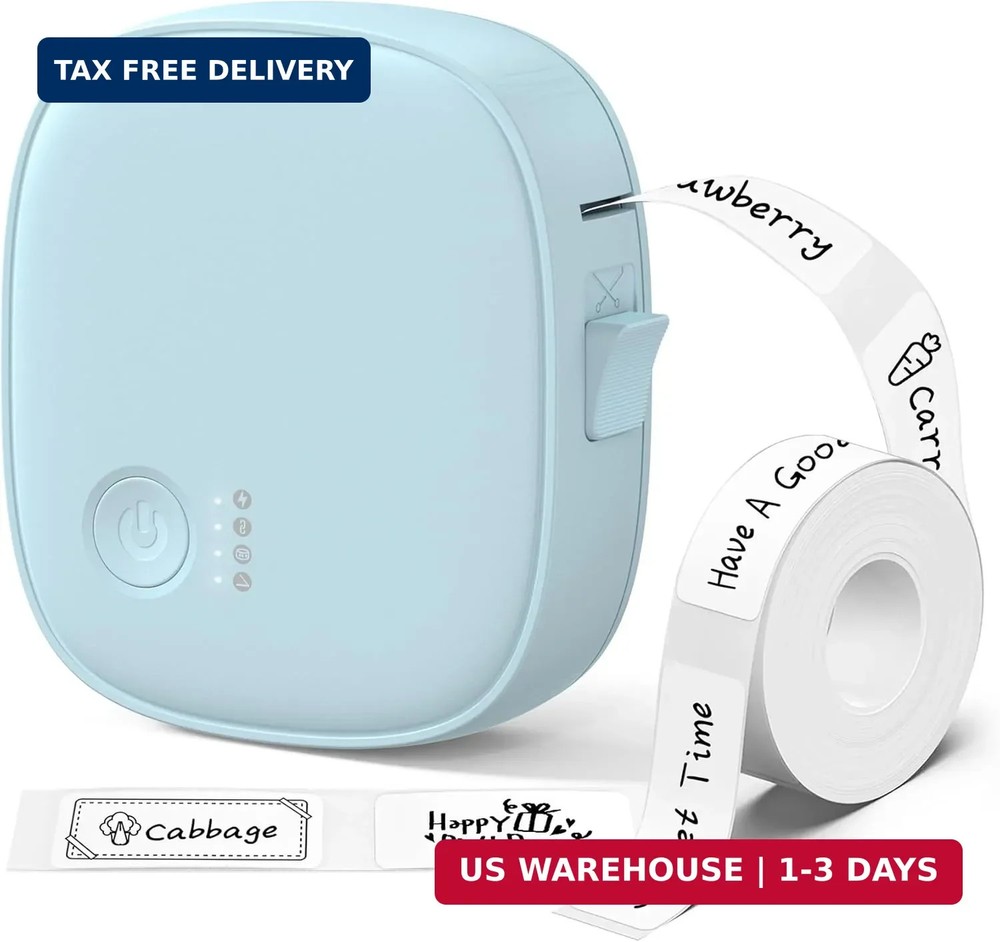 Mini Label Maker Machine with Tape AH-P05, Portable Bluetooth Mini Label Printer