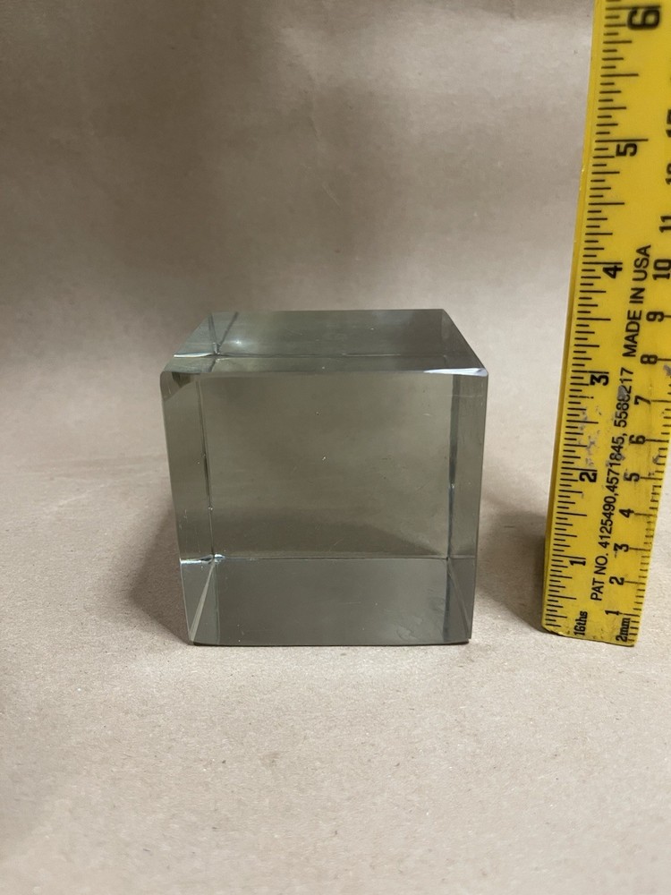 Solid Acrylic Display Cube 3x3x3 Polished Clear Jewelry Riser Bookcase Display