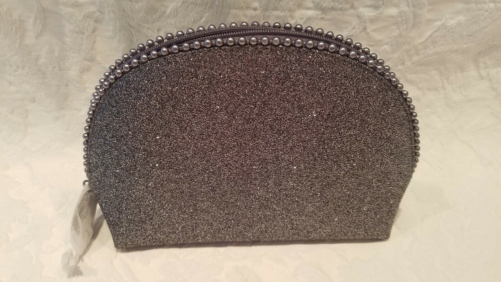 MAC - Glittery makeup bag Silver Glitter ~ NWOB