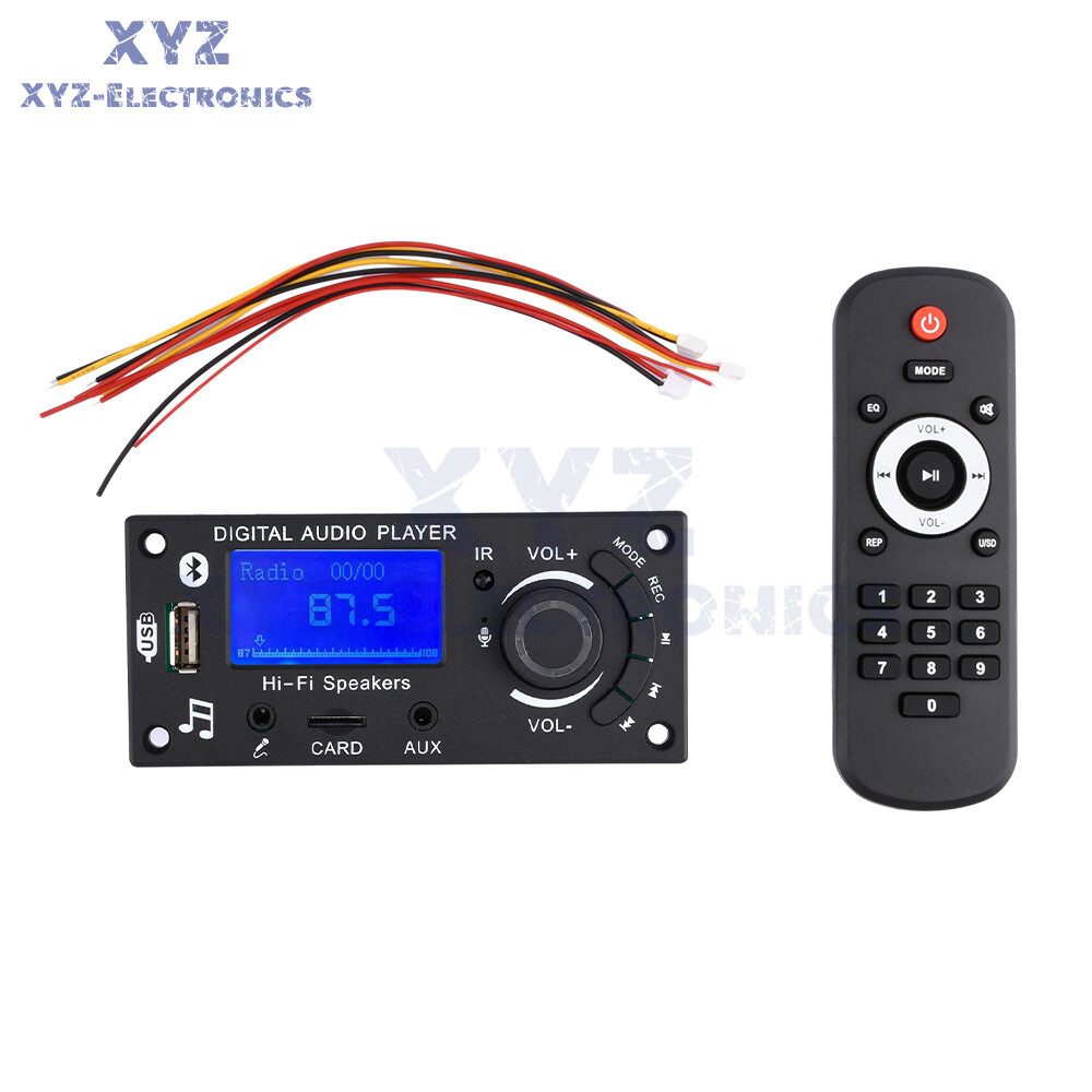 12V LCD MP3 Decoder Board Bluetooth FM Audio Module WMA WAV with Remote Control